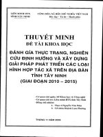 Đánh giá thực trạng, nghiên cứu định hướng và xây dựng giải pháp phát triển các loại hình hợp tác xã trên địa bàn tỉnh tây ninh