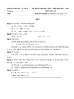 Đề và đáp án học kỳ 1 Toán 6 năm học 2012 - 2013 Phòng GD & ĐT Lệ Thủy
