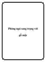 Phòng ngủ sang trọng với gỗ mộc potx