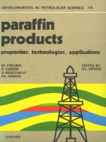 paraffin products developments in petroleum science