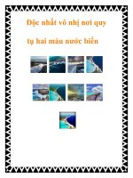 Độc nhất vô nhị nơi quy tụ hai màu nước biển doc