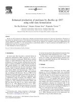 Enhanced production of pectinase by Bacillus sp. DT7 using solid state fermentation docx