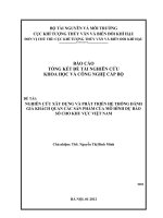 Nghiên cứu xây dựng và phát triển hệ thống đánh giá khách quan các sản phẩm của mô hình dự báo số cho khu vực việt nam