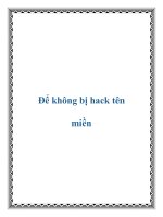 Để không bị hack tên miền potx