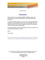 secret of top affiliate marketers