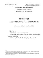 Đề Ôn tập Luật thương mại Module 2 (Năm học 2013)