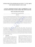 Đánh giá khả năng hấp phụ kim loại nặng (cr6+) và màu hữu cơ trong nước thải dệt nhuộm của bã cà phê