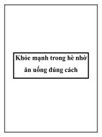 Khỏe mạnh trong hè nhờ ăn uống đúng cách potx