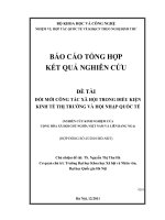 Đề tài nghiên cứu khoa học : Đổi mới công tác xã hội trong điều kiện kinh tế thị trường và hội nhập quốc tế