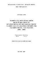 Nghiên cứu một số đặc điểm dịch tễ học phân tử ký sinh trùng sốt rét kháng thuốc và hiệu lực của hai phác đồ điều trị tại miền Trung - Tây Nguyên (2001 - 2005)