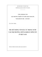 Thu hút dòng vốn đầu tư trong nước vào thị trường chứng khoán niêm yết ở Việt Nam