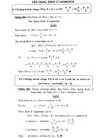 BÀI TOÁN VỀ ĐỊNH LUẬT lagrange