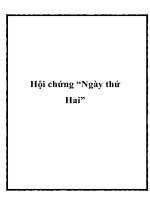 Hội chứng “Ngày thứ Hai