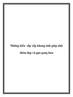 Những kiểu sắp xếp khung ảnh giúp nhà thêm đẹp và gọn gang hơn docx