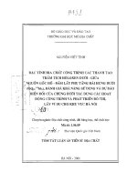 Đặc tính địa chất công trình các thành tạo trầm tích Holoxen dưới - giữa nguồn gôc hồ đầm lầy, đánh giá khả năng sử dụng các hoạt động công trình và phát triển đô thị, lấy ví dụ cho khu vực Hà Nội