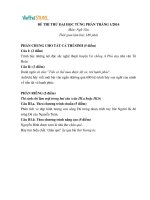 đề thi thử môn văn năm 2014 tháng 1 của Viettel Study