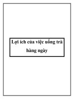 Lợi ích của việc uống trà hàng ngày pdf