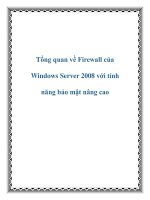 Tổng quan về Firewall của Windows Server 2008 với tính năng bảo mật nâng cao pot