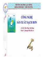 Đề cương môn công nghệ sản xuất sạch hơn
