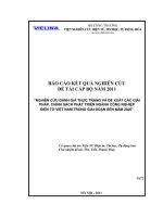 Nghiên cứu đánh giá thực trạng và đề xuất các giải pháp, chính sách phát triển ngành công nghiệp điện tử việt nam trong giai đoạn đến năm 2020