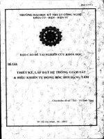 Đề tài : Thiết kế lắp đặt hệ thống giám sát và điều khiển tự động bốc hơi dạng tấm