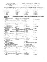 Đề Thi Thử Đại Học Khối D Anh 2013 - Phần 2 - Đề 2 pot