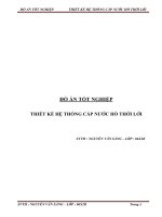 Đồ án tốt nghiệp: Thiết kế hệ thống cấp nước hồ Thới Lới cho công trình thủy điện