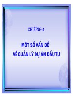 Chương 4 quản trị dự án: một số vấn đề về quản lý dự án đầu tư