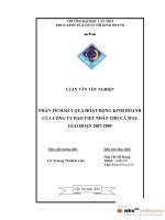 phân tích kết quả hoạt động kinh doanh của công ty bảo việt nhân thọ cà mau