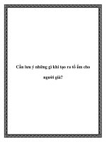 Cần lưu ý những gì khi tạo ra tổ ấm cho người già? ppt