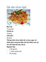 Gà xào chua ngọt pptx