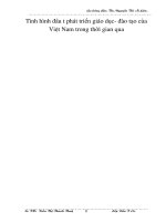 ình hình đầu tư phát triển giáo dục- đào tạo của việt nam trong thời gian qua