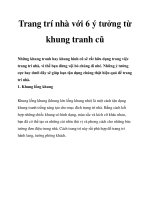 Trang trí nhà với 6 ý tưởng từ khung tranh cũ ppt