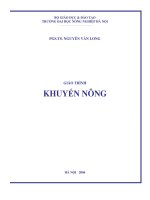 GIÁO TRÌNH KHUYẾN NÔNG - PGS.TS. NGUYỄN VĂN LONG potx