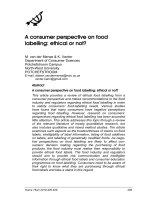 A consumer perspective on food labelling: ethical or not?