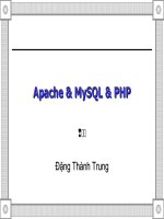 Bài giảng - Giáo án: apache mysql php
