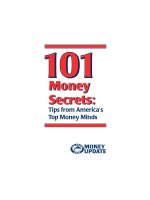 101 money secrets - tips from america’s top money minds - william hickey, mary van doren, laura logan