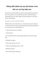 Những điều khiến cha mẹ băn khoăn trước khi con vào lớp mầm non ppt