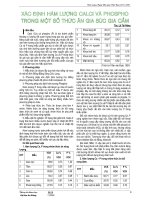 XÁC ĐỊNH HÀM LƯỢNG CALOI VÀ PHOSPHO TRONG MỘT SỐ THỨC ĂN GIA SÚC GIA CẦM docx