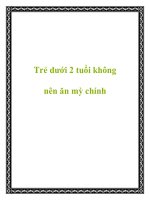 Trẻ dưới 2 tuổi không nên ăn mỳ chính doc