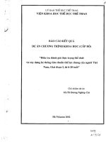 Đề tài : Điều tra, đánh giá tình trạng thể chất và xây dựng hệ thống tiêu chuẩn thể lực chung của người việt nam giai đoạn i, từ 6-20 tuổi