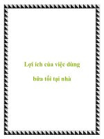 Lợi ích của việc dùng bữa tối tại nhà potx