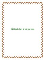 Bài thuốc hay từ cây dạ cẩm docx