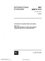 IEC 60874 14 4 connectors for optical fibres and cables   detail specification for fibre optic adaptor (simplex) type SC for multimode fibre