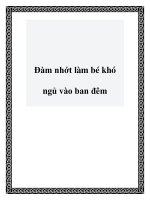 Đàm nhớt làm bé khó ngủ vào ban đêm pdf