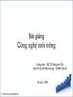 slide bài giảng môn công nghệ môi trường chương 1, 2: Mở đầu