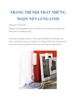 TRANG TRÍ NỘI THẤT NHỮNG NGỌN NẾN LUNG LINH pptx