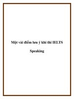 Một vài điểm lưu ý khi thi IELTS Speaking pot