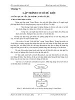 Bài giảng cơ sở dữ liệu