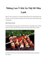 Những Lưu Ý Khi Ăn Thịt Dê Mùa Lạnh pot